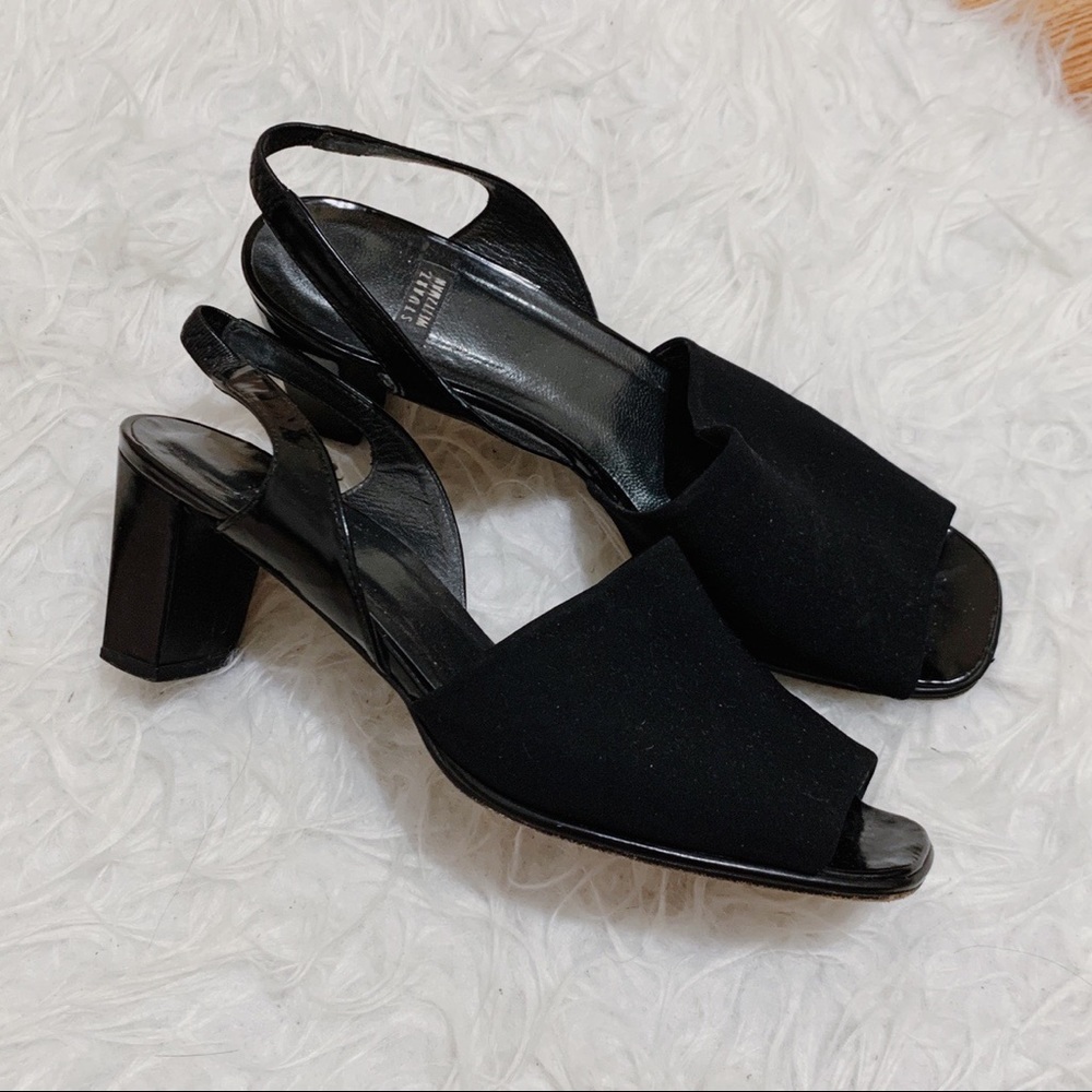 Vintage Stuart Weitzman Black Slingback Heels
